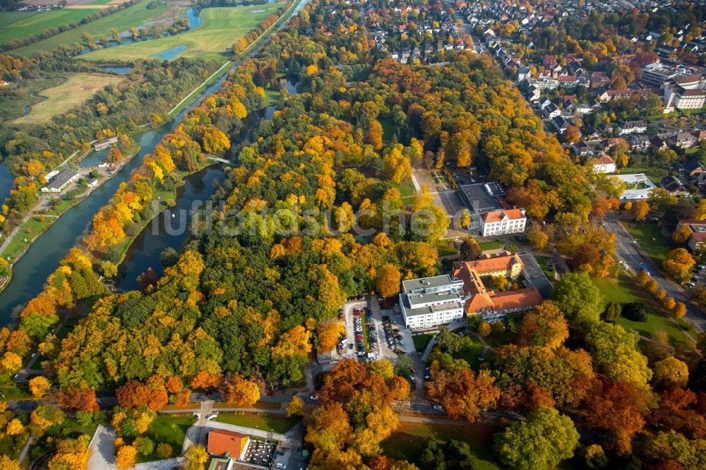 Hamm von oben - Klinikgelände des Rehabilitationszentrums der Rehaklinik in Hamm im Bundesland Nordrhein-Westfalen