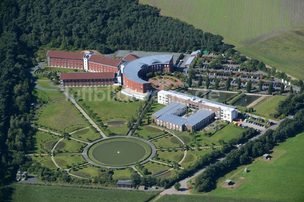 Lingen (Ems) von oben - Klinikgelände des Rehabilitationszentrums der Rehaklinik in Lingen (Ems) im Bundesland Niedersachsen