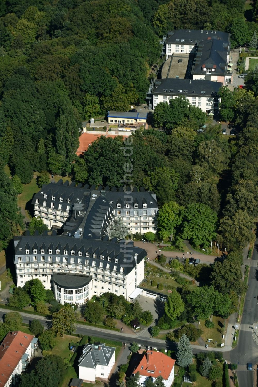 Bad Lausick aus der Vogelperspektive: Klinikgelände der Sachsenklinik Bad Lausick in Bad Lausick im Bundesland Sachsen