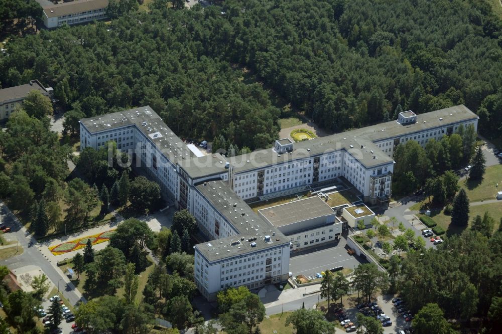 Luftbild Eisenhüttenstadt - Klinikgelände Städtisches Krankenhaus in Eisenhüttenstadt im Bundesland Brandenburg