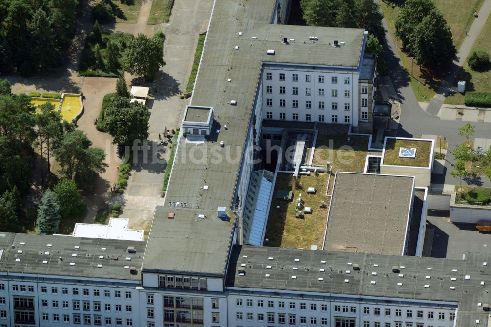 Luftbild Eisenhüttenstadt - Klinikgelände Städtisches Krankenhaus in Eisenhüttenstadt im Bundesland Brandenburg