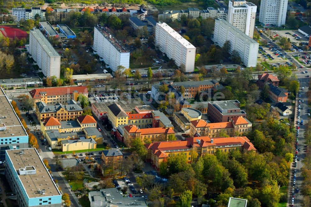 Luftbild Magdeburg - Klinikgelände des Universitätsklinikum in Magdeburg im Bundesland Sachsen-Anhalt, Deutschland