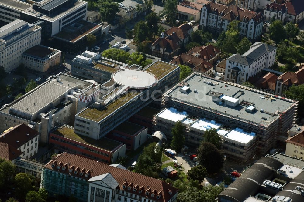 Luftbild Dresden - Klinikgelände des Universitätsklinikums Carl Gustav Carus Chirurgisches Zentrum in Dresden im Bundesland Sachsen