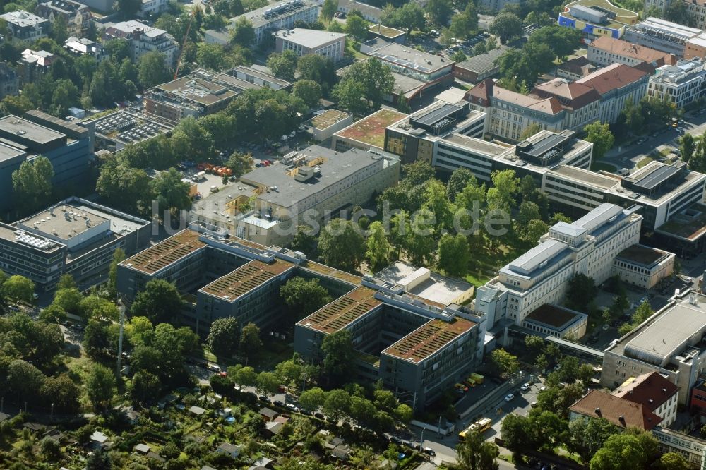 Luftaufnahme Dresden - Klinikgelände des Universitätsklinikums Carl Gustav Carus Dresden in Dresden im Bundesland Sachsen