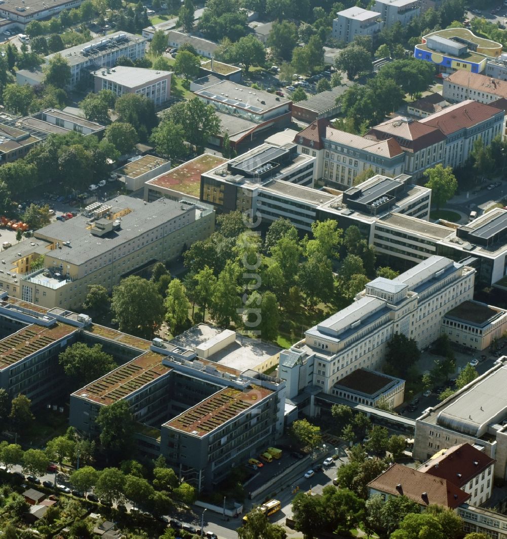 Dresden aus der Vogelperspektive: Klinikgelände des Universitätsklinikums Carl Gustav Carus Dresden in Dresden im Bundesland Sachsen