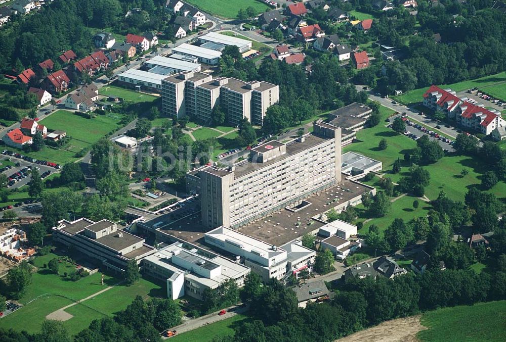 Luftaufnahme Herford (NRW) - Klinikum Herford und Erweiterungsbaustelle einer Aufnahmestation - Herford (NRW)