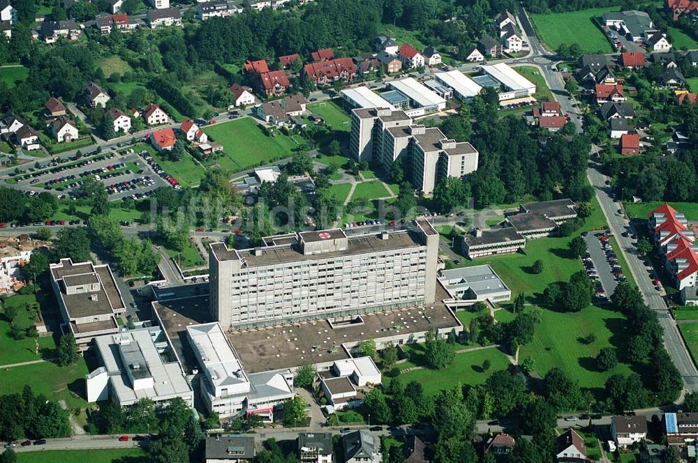 Luftbild Herford (NRW) - Klinikum Herford und Erweiterungsbaustelle einer Aufnahmestation - Herford (NRW)