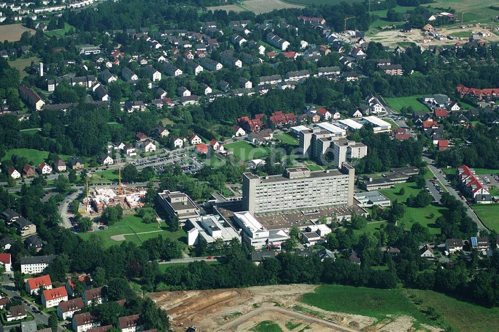 Luftbild Herford (NRW) - Klinikum Herford und Erweiterungsbaustelle einer Aufnahmestation - Herford (NRW)