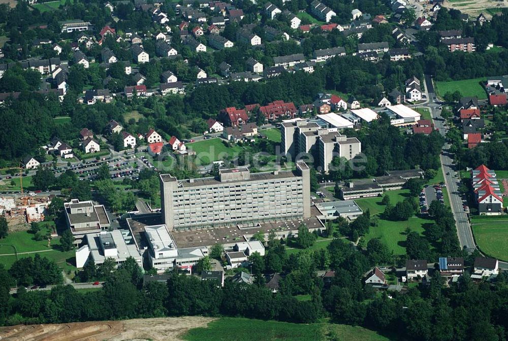 Luftaufnahme Herford (NRW) - Klinikum Herford und Erweiterungsbaustelle einer Aufnahmestation - Herford (NRW)