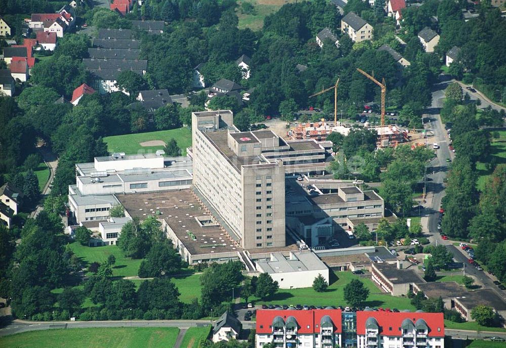 Herford (NRW) aus der Vogelperspektive: Klinikum Herford und Erweiterungsbaustelle einer Aufnahmestation - Herford (NRW)