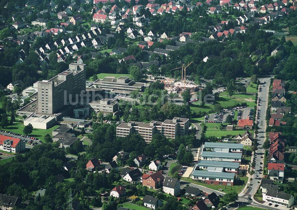 Luftaufnahme Herford (NRW) - Klinikum Herford und Erweiterungsbaustelle einer Aufnahmestation - Herford (NRW)