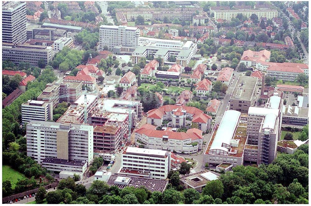 Mainz von oben - Klinikum der Johannes Gutenberg-Universität in Mainz und Erweiterungsbaustelle