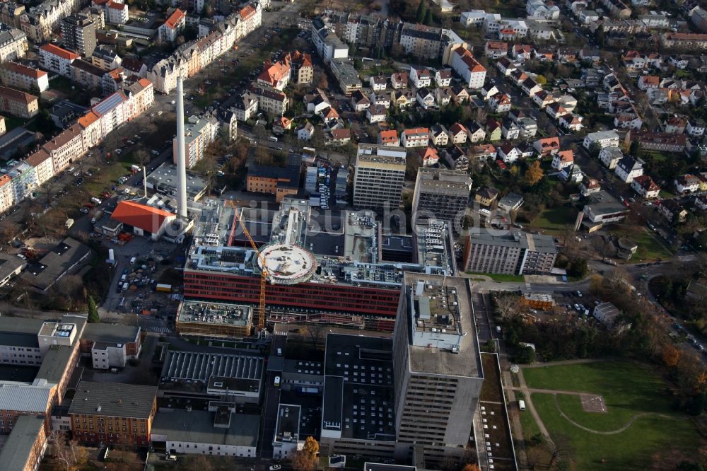 Offenbach am Main aus der Vogelperspektive: Klinikum Offenbach in Offenbach am Main im Bundesland Hessen