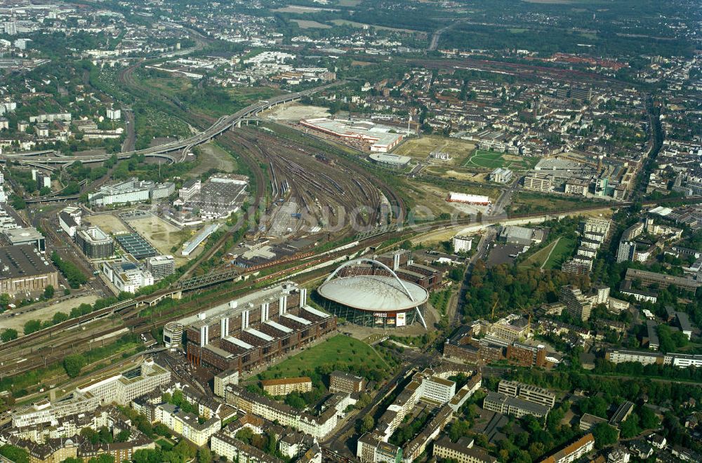 Luftaufnahme Köln - Köln Arena - Lanxess Arena at Willy-Brandt-Platz in Cologne