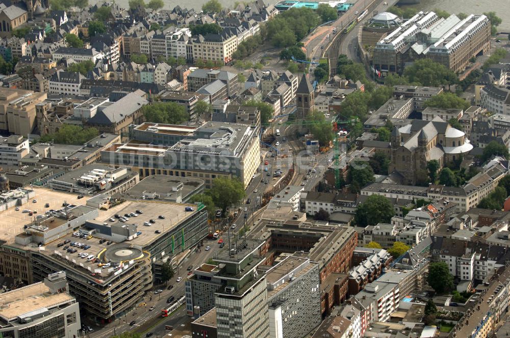 Köln von oben - Köln Heumarkt