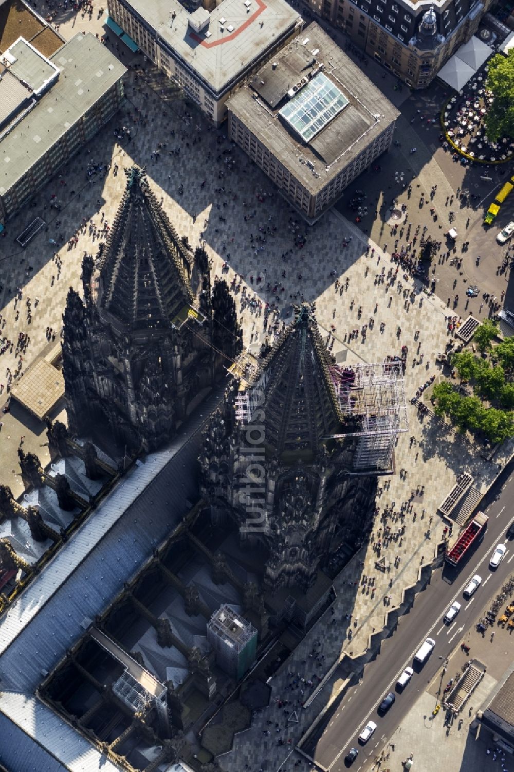 Köln aus der Vogelperspektive: Kölner Dom in Köln im Bundesland Nordrhein-Westfalen