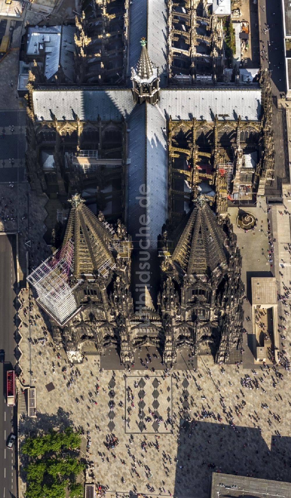 Luftbild Köln - Kölner Dom in Köln im Bundesland Nordrhein-Westfalen