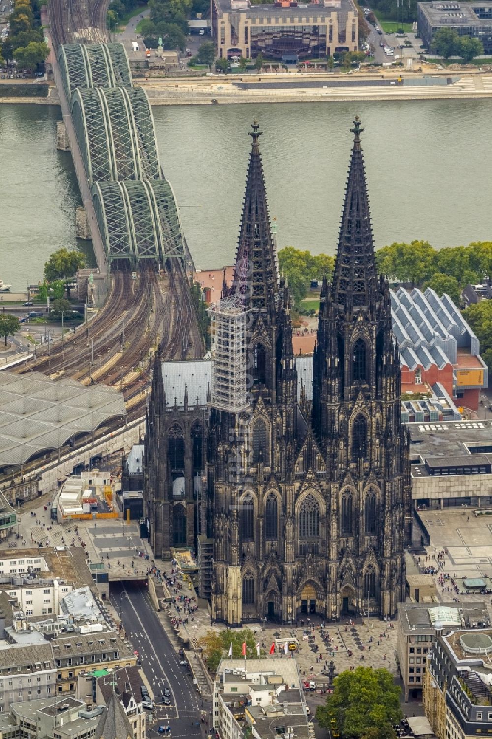 Köln aus der Vogelperspektive: Kölner Dom im Bundesland Nordrhein-Westfalen