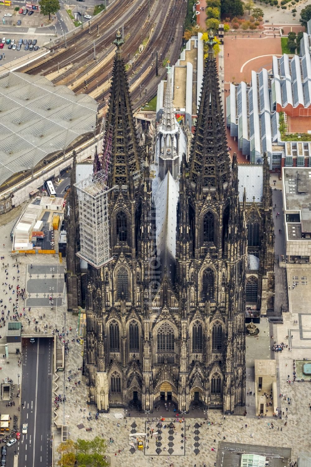 Luftbild Köln - Kölner Dom im Bundesland Nordrhein-Westfalen