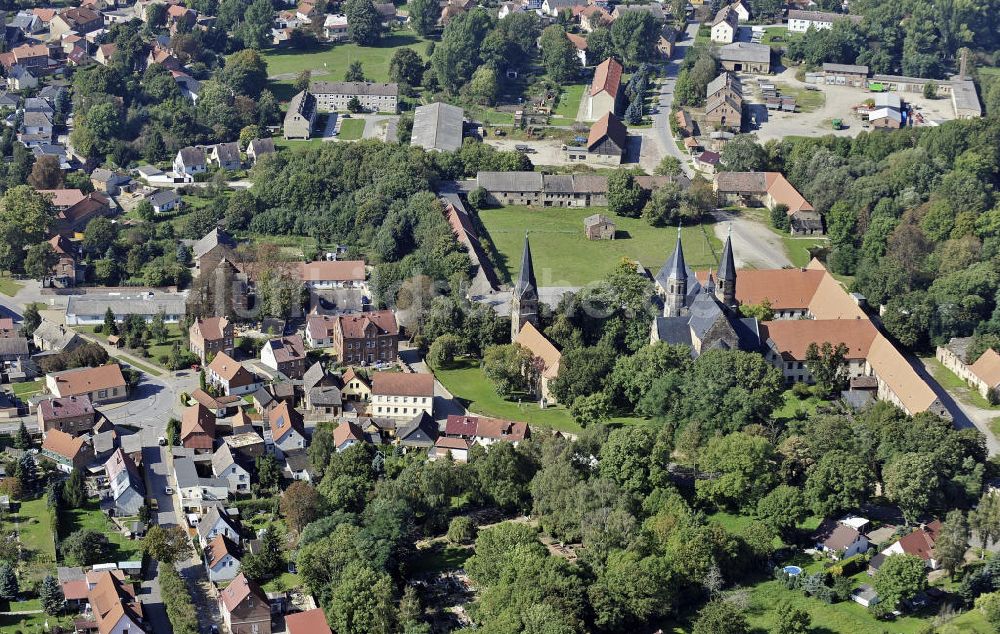 Hamersleben aus der Vogelperspektive: Kloster Hamersleben