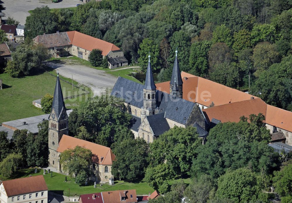 Hamersleben von oben - Kloster Hamersleben