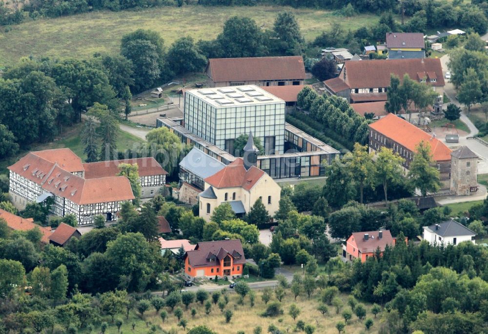 Luftaufnahme Volkenroda - Kloster der Jesus - Bruderschaft und Christus - Pavillon in Volkenroda in Thüringen