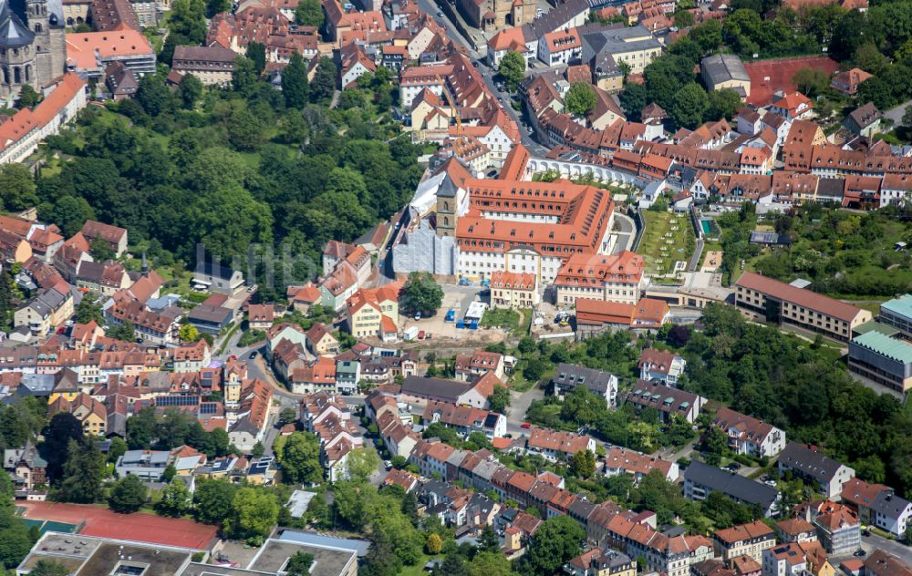 Luftbild Bamberg - Kloster Karmelitenkirche St. Maria und St. Theodor in Bamberg im Bundesland Bayern, Deutschland
