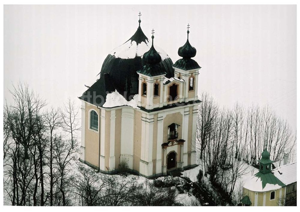 Lambach von oben - Kloster Lambach in Österreich