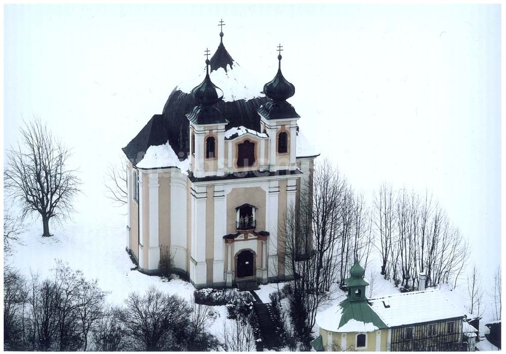 Lambach aus der Vogelperspektive: Kloster Lambach in Österreich