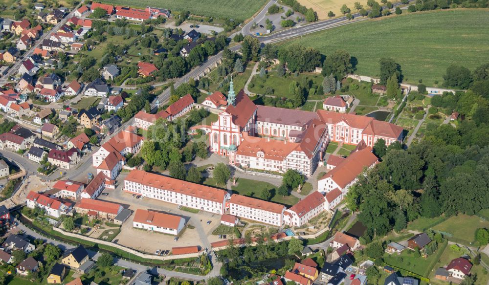 Luftaufnahme Panschwitz-Kuckau - Kloster St. Marienstern in Panschwitz-Kuckau im Bundesland Sachsen, Deutschland