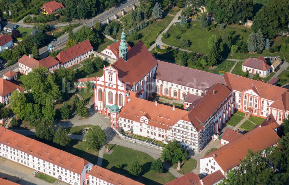 Panschwitz-Kuckau von oben - Kloster St. Marienstern in Panschwitz-Kuckau im Bundesland Sachsen, Deutschland