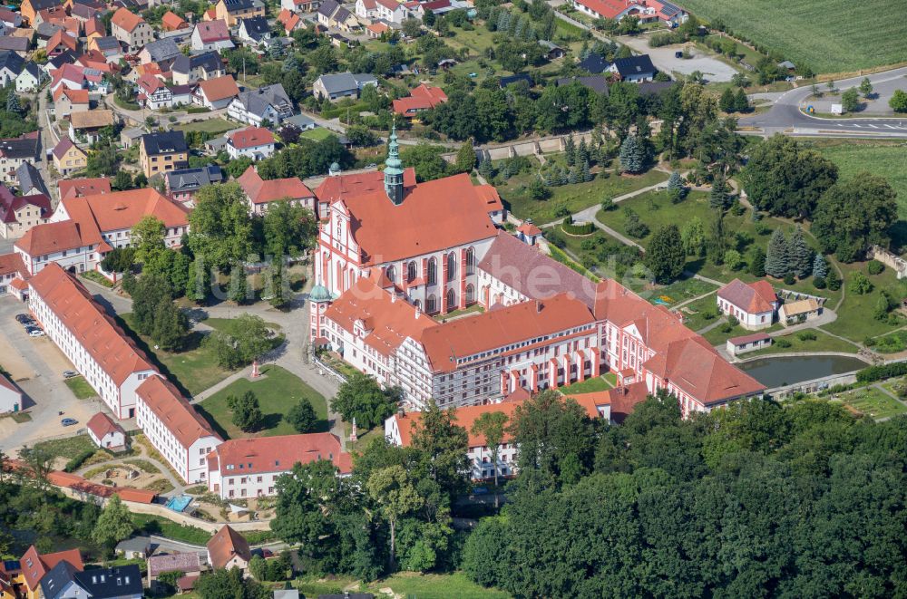 Luftaufnahme Panschwitz-Kuckau - Kloster St. Marienstern in Panschwitz-Kuckau im Bundesland Sachsen, Deutschland