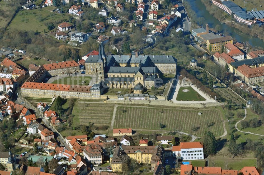 Bamberg von oben - Kloster Michelsberg in Bamberg in Bamberg im Bundesland Bayern