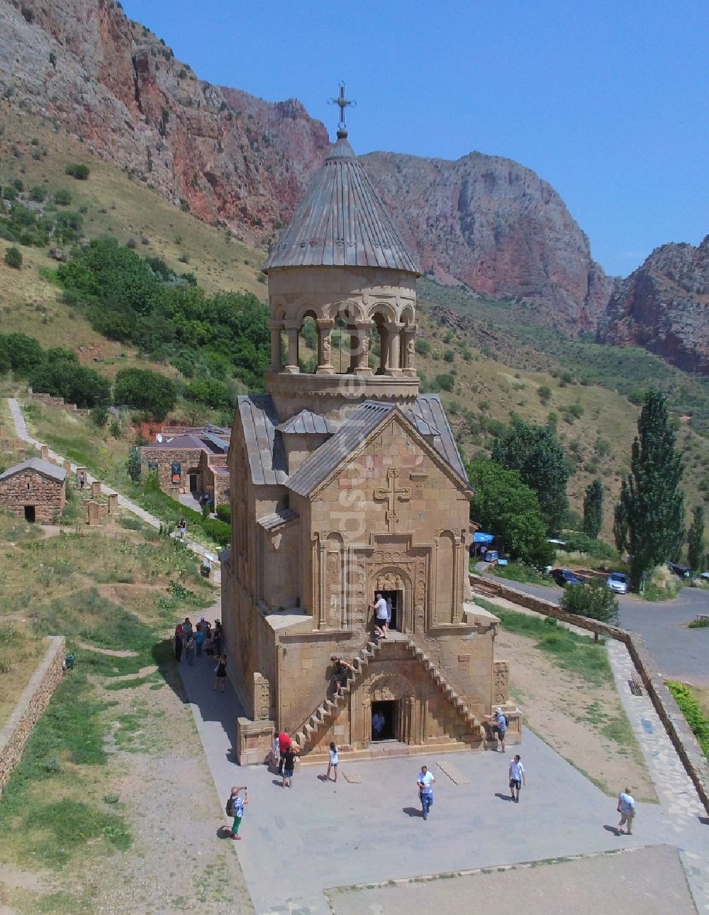 Vayots Dzor aus der Vogelperspektive: Kloster Noravankh in der Vayots Dzor Province, Armenien