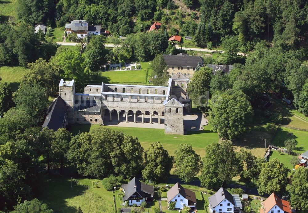 Luftaufnahme Paulinzella - Kloster Paulinzella im Bundesland Thüringen