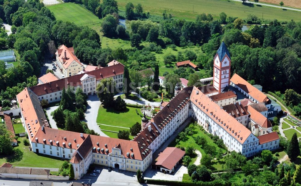 Scheyern aus der Vogelperspektive: Kloster Scheyern im Bundesland Bayern