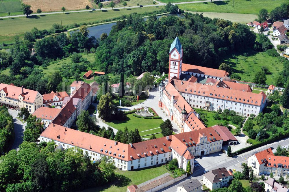 Scheyern aus der Vogelperspektive: Kloster Scheyern in Scheyern, Bayern