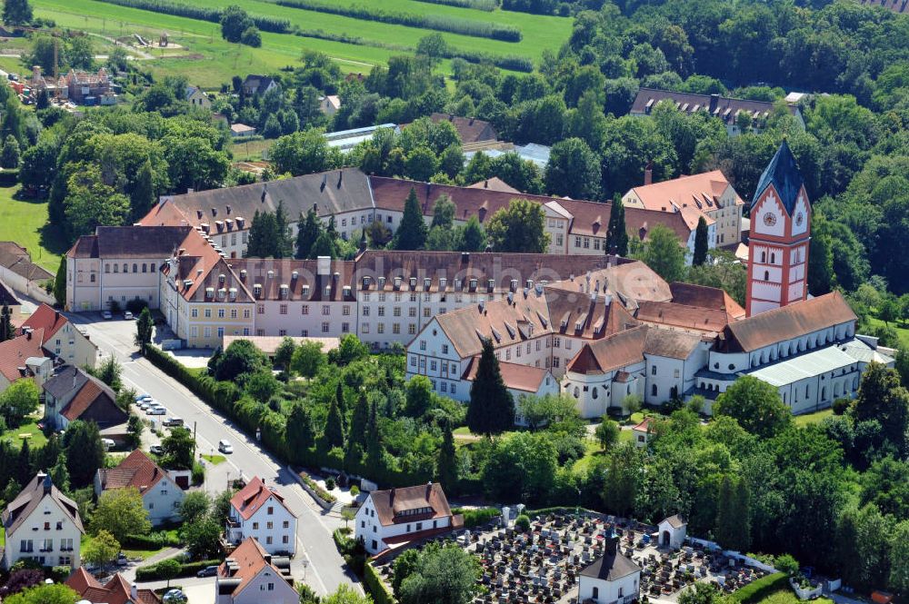 Scheyern aus der Vogelperspektive: Kloster Scheyern in Scheyern, Bayern