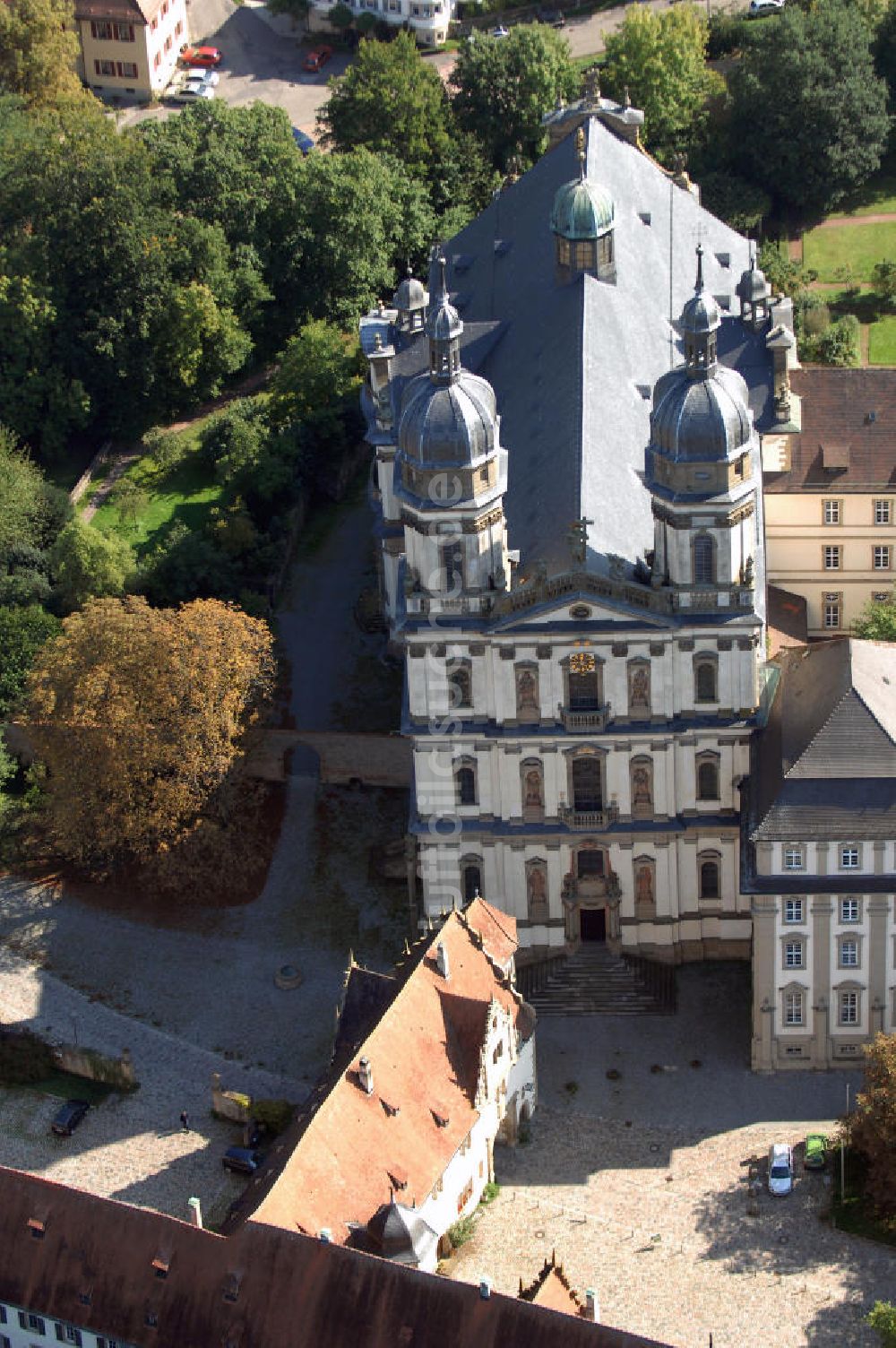 Luftaufnahme Berlichingen - Kloster Schöntal in Berlichingen