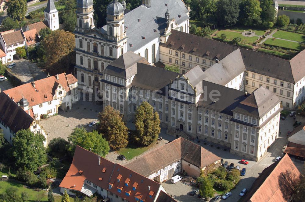 Berlichingen aus der Vogelperspektive: Kloster Schöntal in Berlichingen