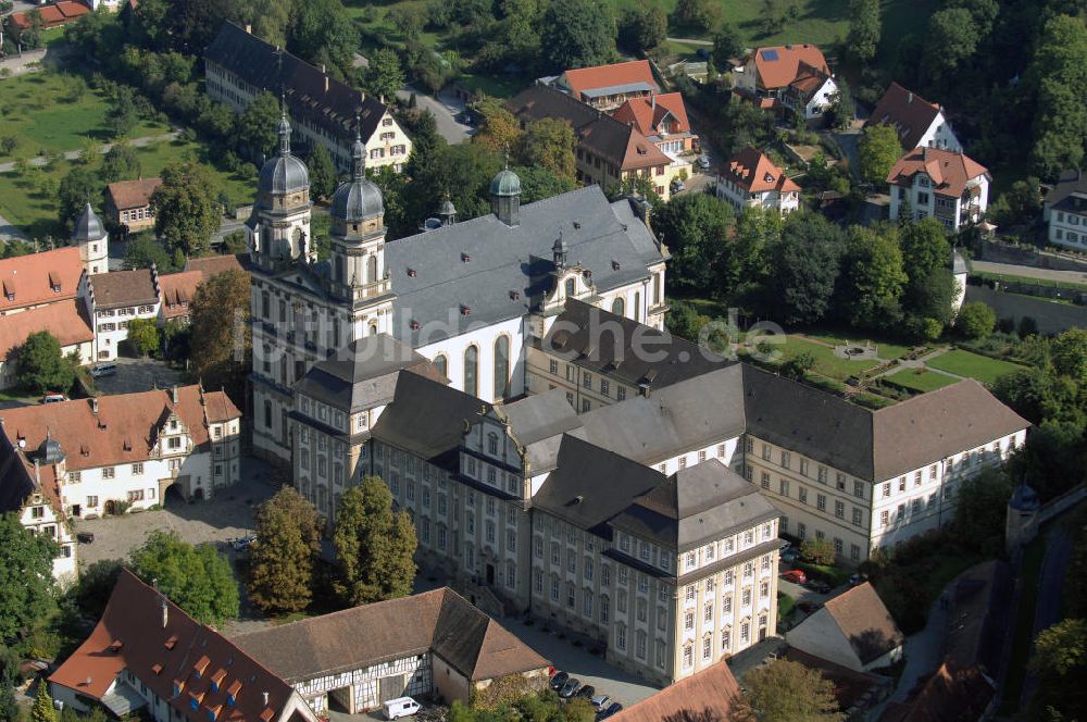 Berlichingen aus der Vogelperspektive: Kloster Schöntal in Berlichingen