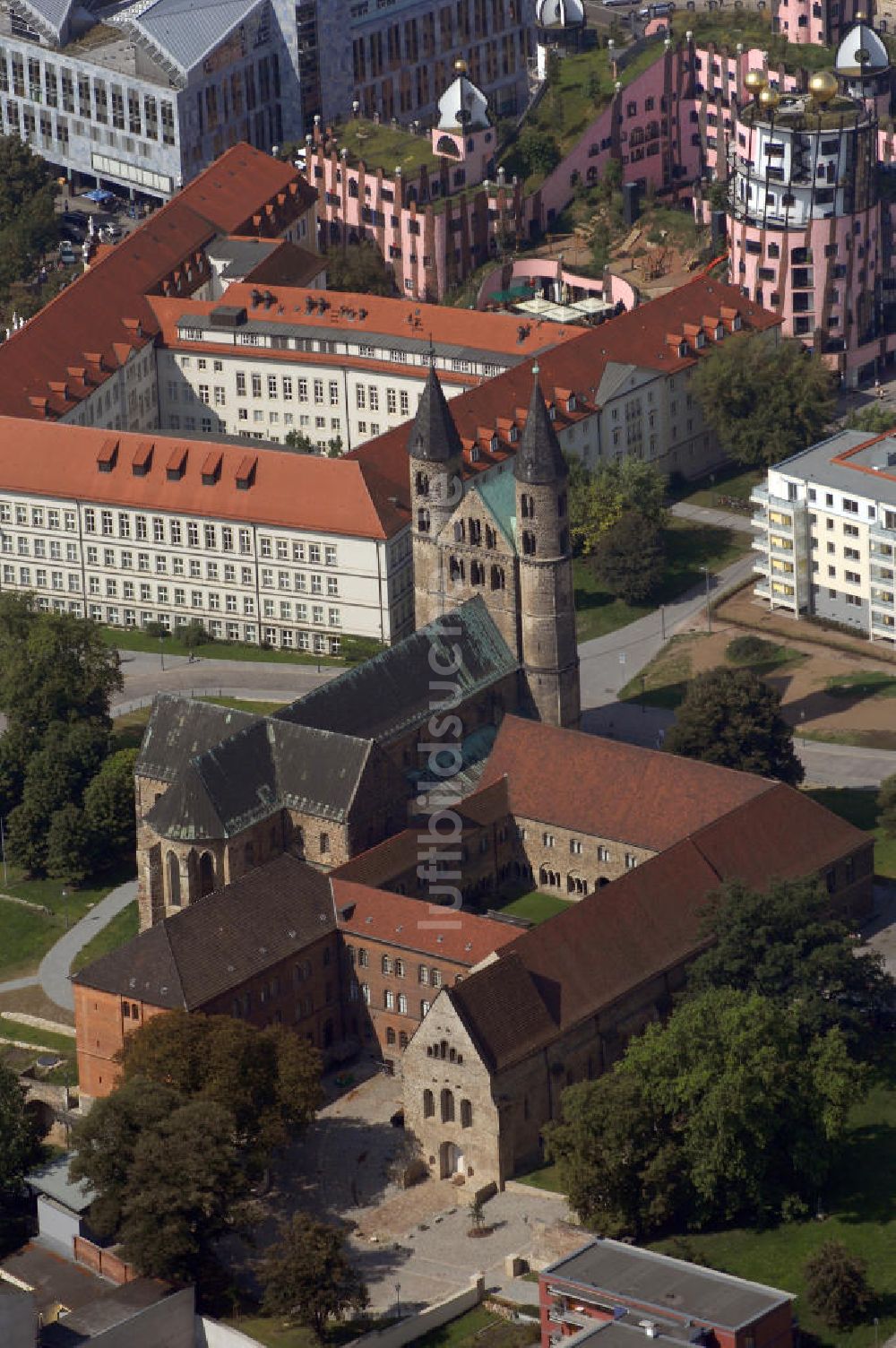 Magdeburg von oben - Kloster Unser Lieben Frauen in Magdeburg