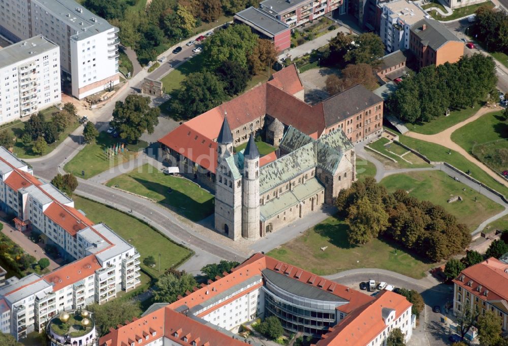 Luftaufnahme Magdeburg - Kloster Unser Lieben Frauen in der Magdeburger Altstadt im Bundesland Sachsen-Anhalt