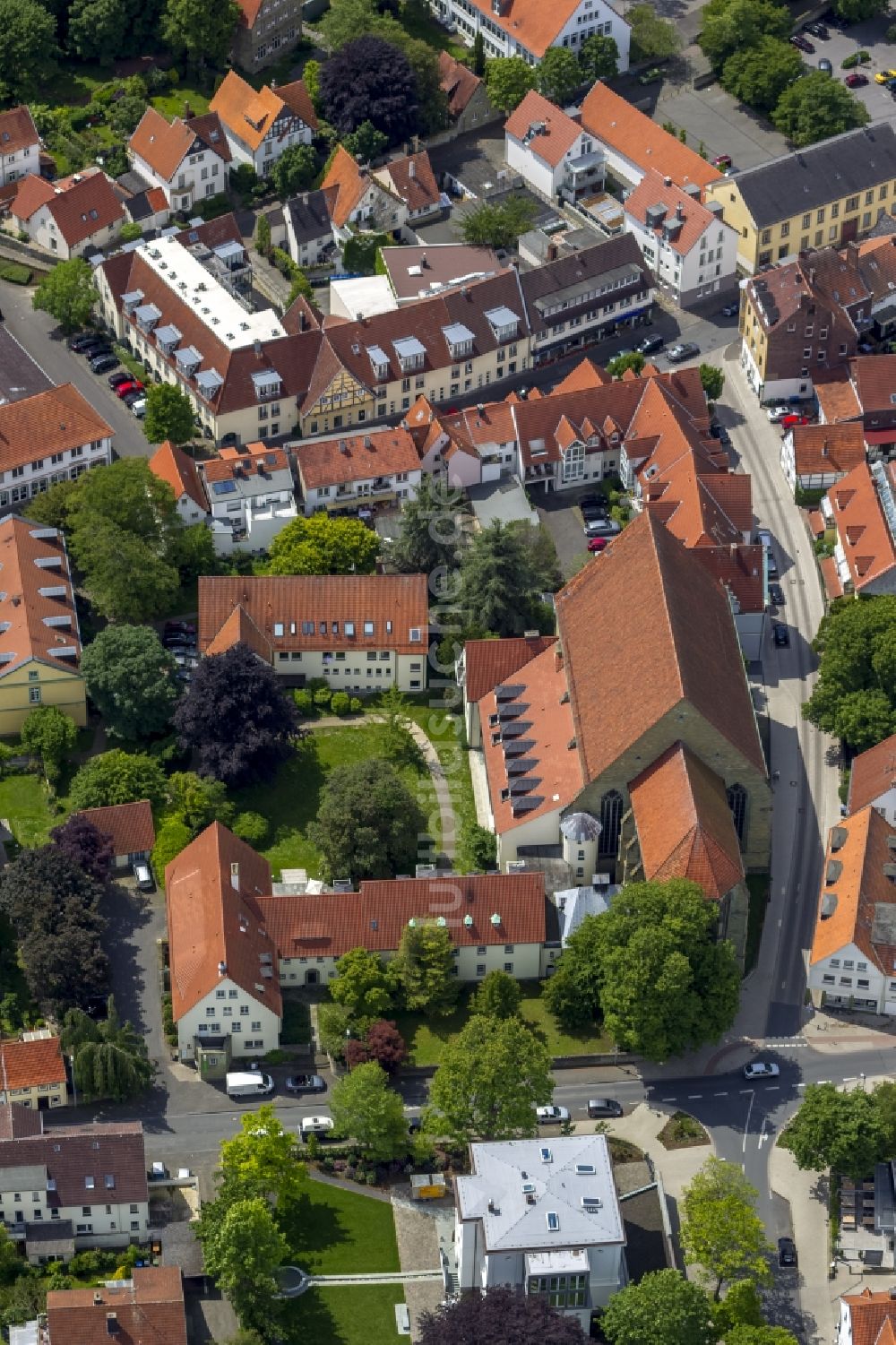 Luftbild Soest - Klosterkirche des Franziskanerklosters zu Soest im Bundesland Nordrhein-Westfalen