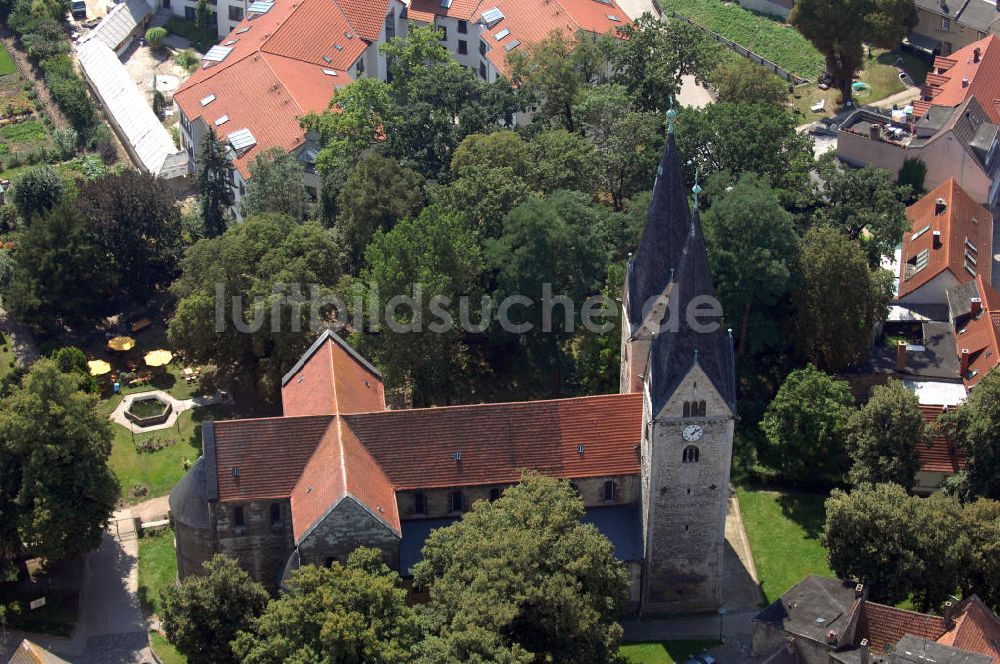 Hecklingen aus der Vogelperspektive: Klosterkirche St. Georg & Pancratius in Hecklingen