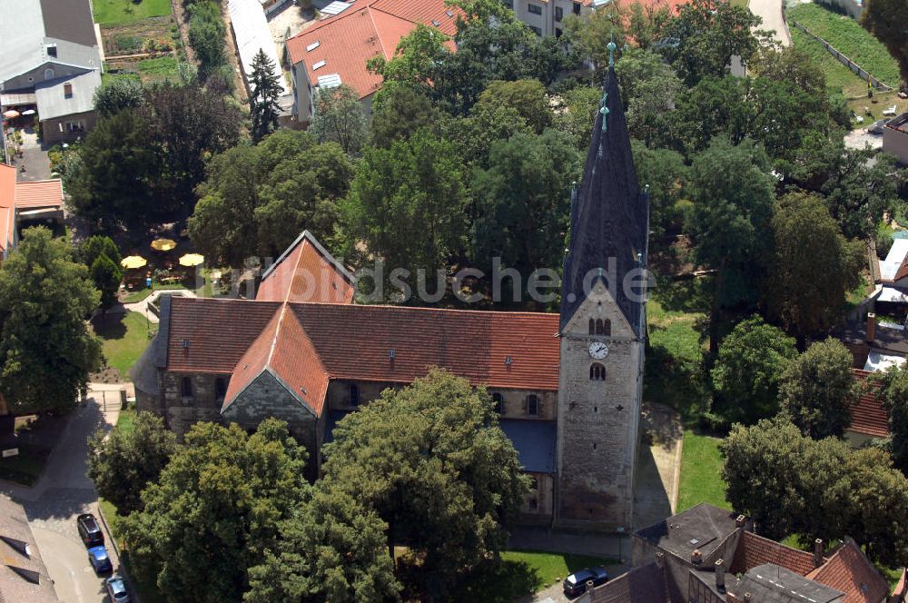 Luftbild Hecklingen - Klosterkirche St. Georg & Pancratius in Hecklingen