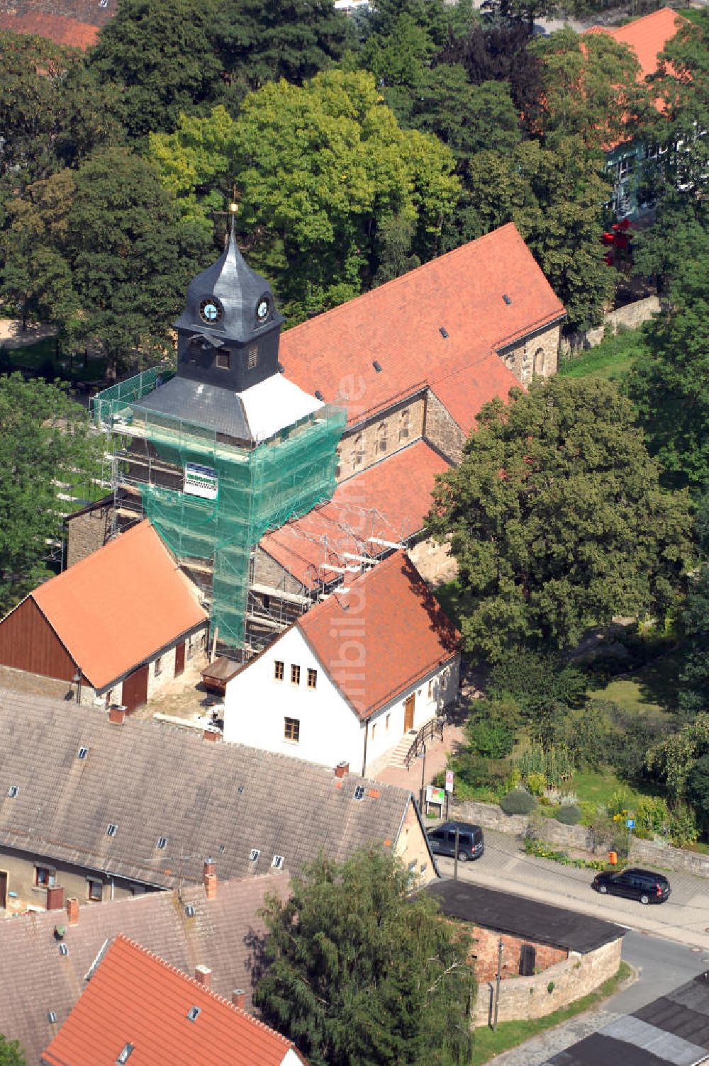 Luftaufnahme Klostermansfeld - Klosterkirche Klostermansfeld