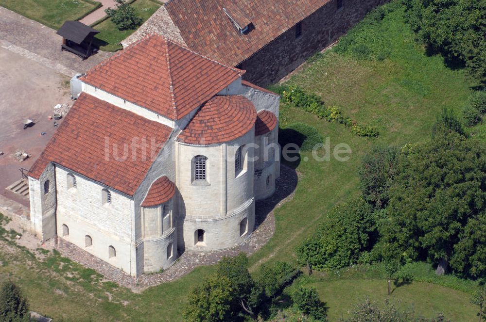 Luftbild Ermsleben - Klosterkirche der Konradsburg nahe Ermsleben