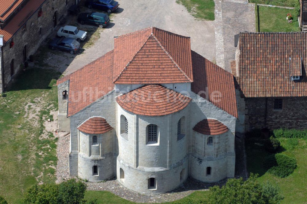 Luftaufnahme Ermsleben - Klosterkirche der Konradsburg nahe Ermsleben