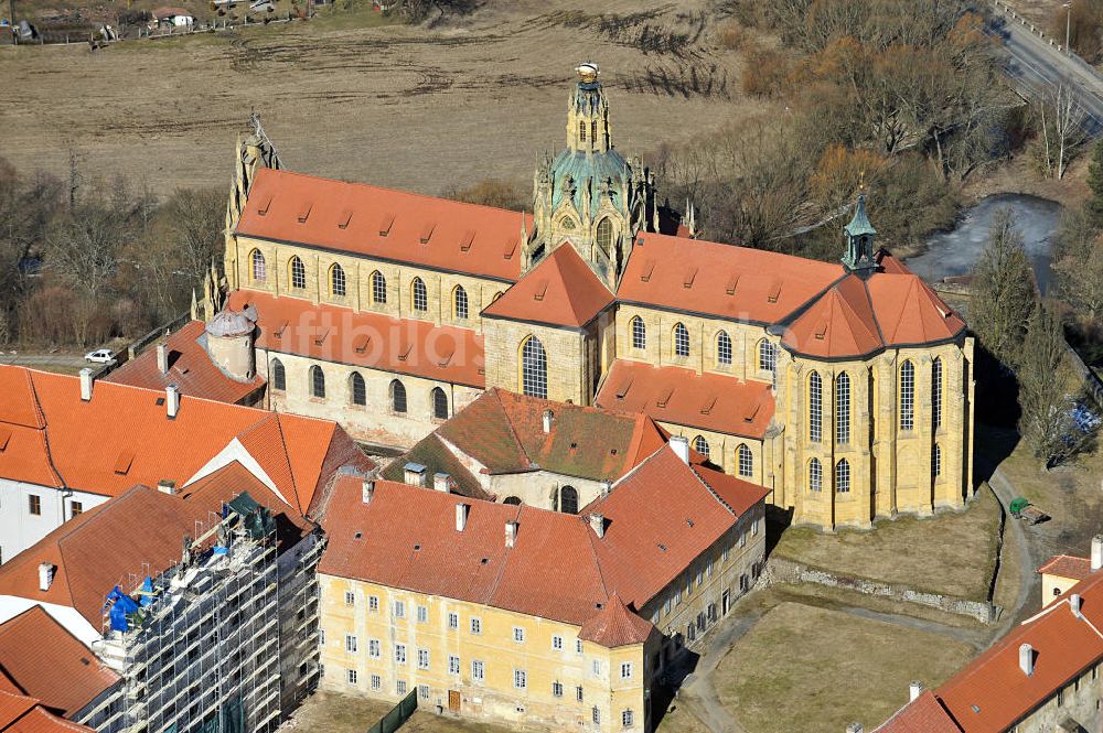 Kladruby / Kladrau aus der Vogelperspektive: Klosterkirche Mariä Himmelfahrt in Kladruby / Kladrau